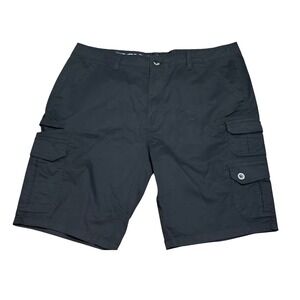 Iron Flex Mens Black Cargo Shorts‎ Sz 38 Multi Pocket Tactical Utility Summer A6